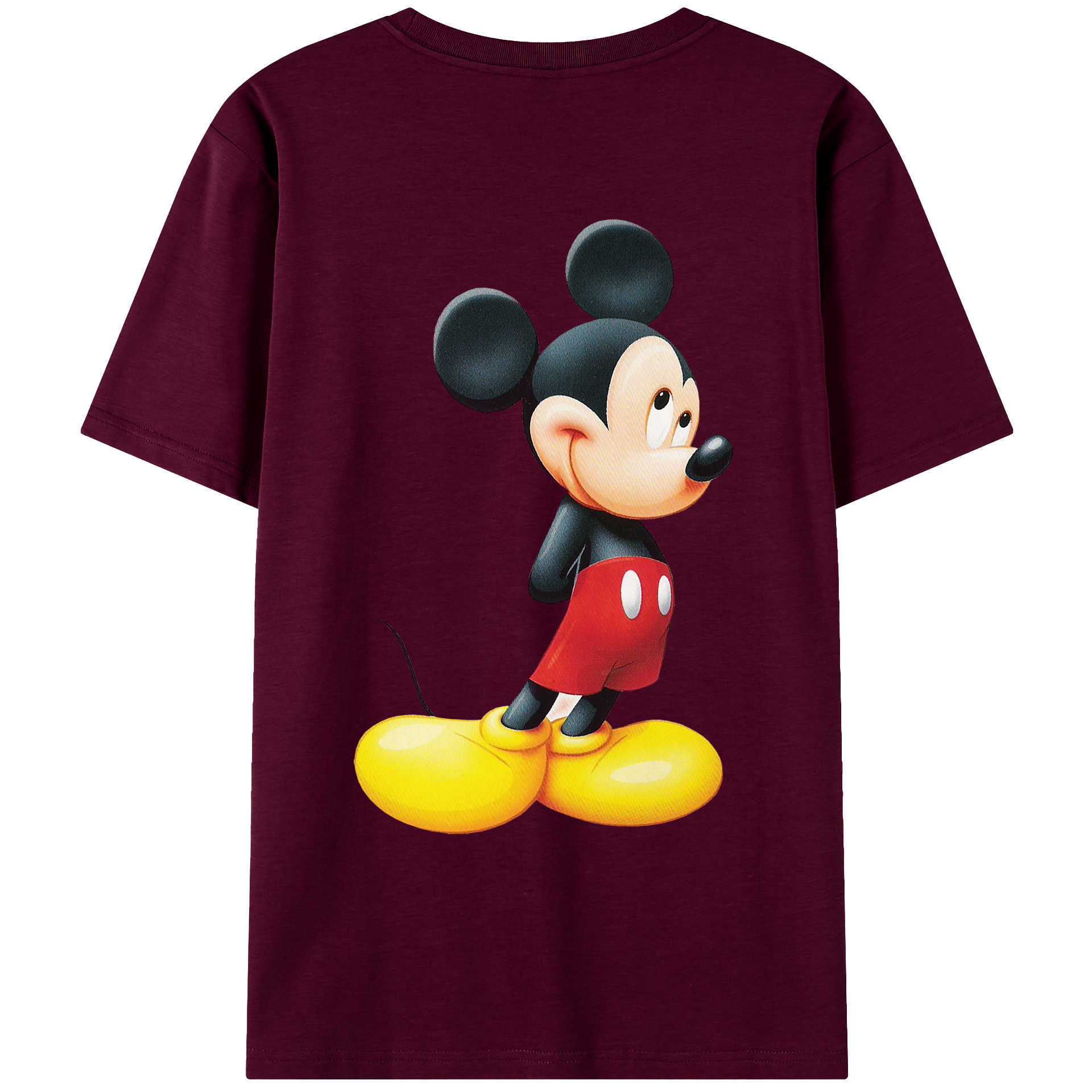 （画像用） ミッキーマウス Mickey Mouse レディース半袖Tシャツ(バックプリント)